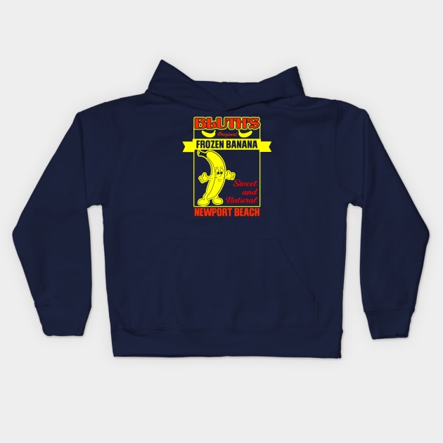 Bluth's Original Frozen Banana - Vintage Kids Hoodie by Yoyo Star